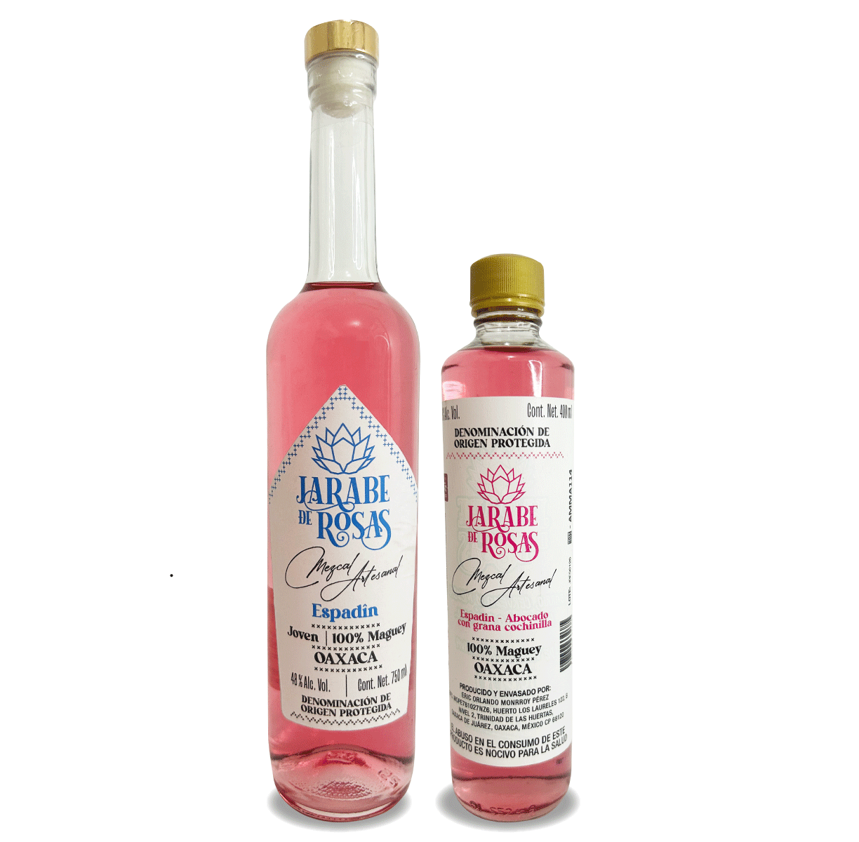 ¡MÁS POPULAR! Mezcal artesanal  Jarabe de Rosas 750 ml & 400 ml espadín ¡ENVÍO GRATIS!