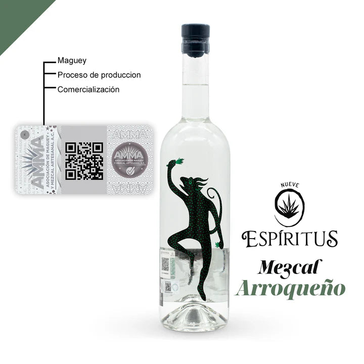 Mezcal Artesanal 9 Espiritus 750 ml. Arroqueño