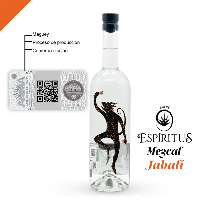 Mezcal Artesanal 9 Espíritus 750ml  Joven Jabalí